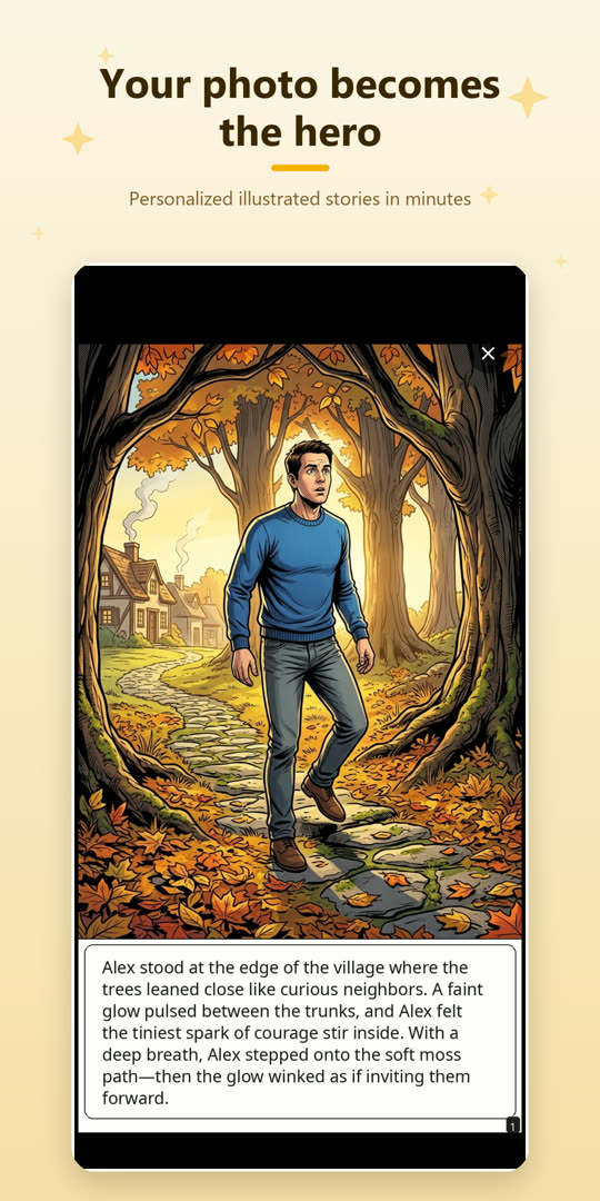 Read your personalized AI-illustrated story starring you