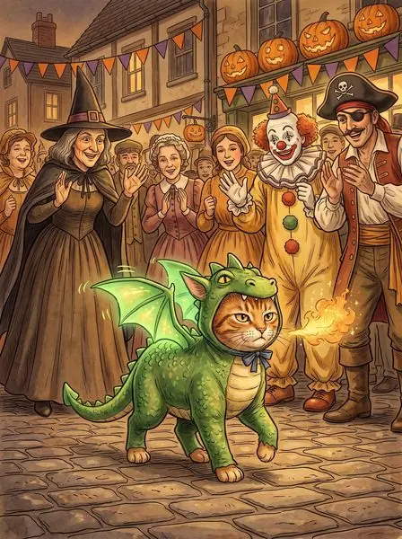 Cover illustration for The Costume That Came Alive