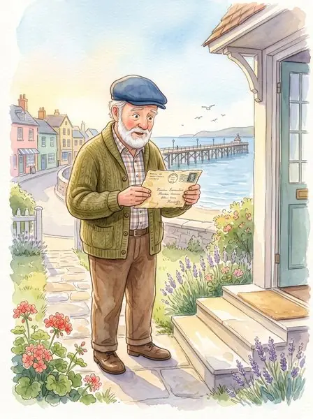 Cover illustration for The Letter That Took Forty Years