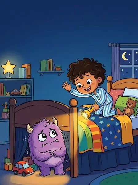 Cover illustration for The Monster Who Was Scared of the Dark
