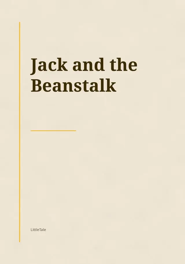 Jack and the Beanstalk, the cover of the book you get