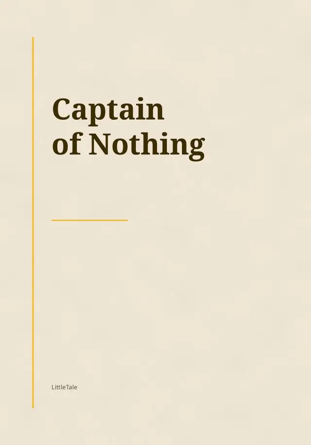 Captain of Nothing, the cover of the book you get