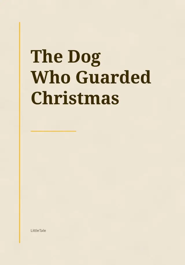 The Dog Who Guarded Christmas, the cover of the book you get