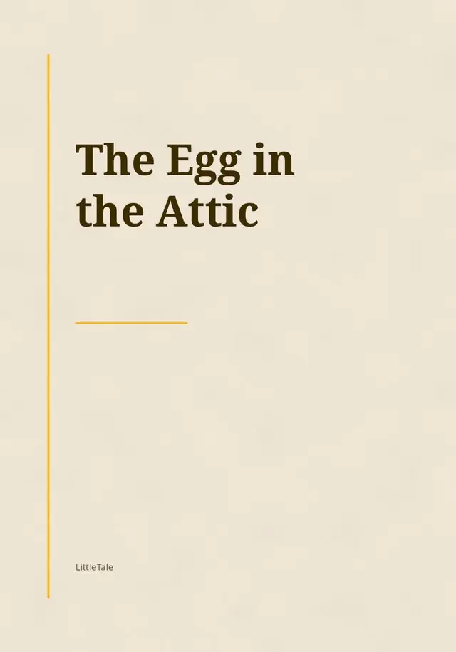 The Egg in the Attic, the cover of the book you get