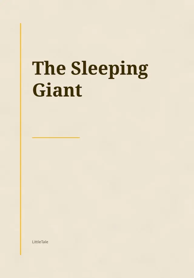 The Sleeping Giant, the cover of the book you get