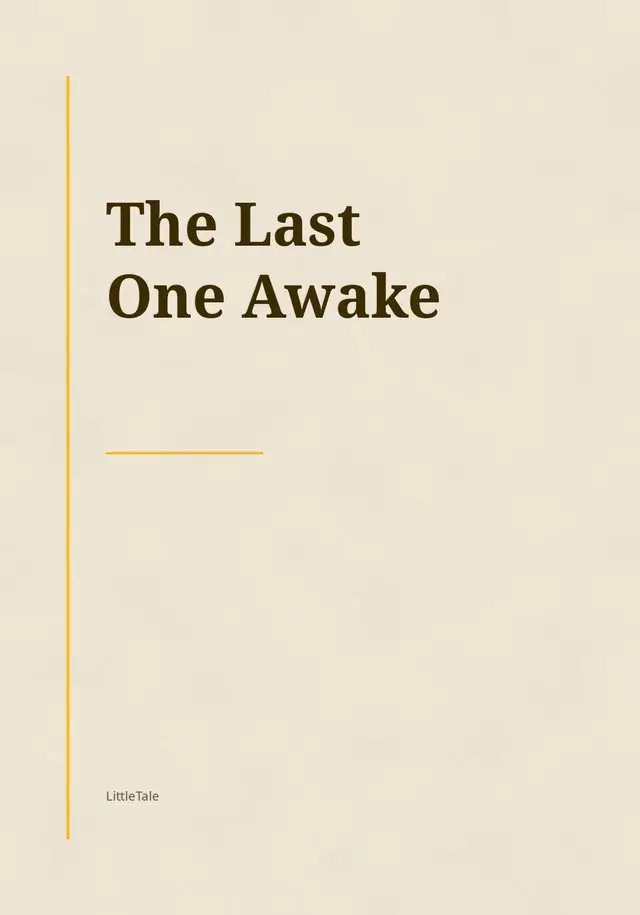 The Last One Awake, the cover of the book you get