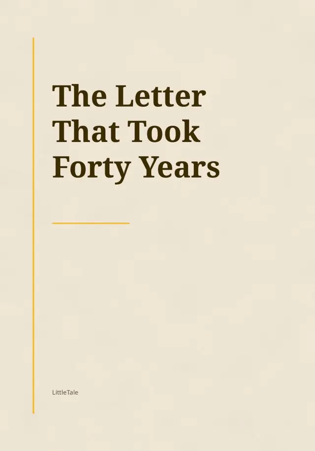 The Letter That Took Forty Years, the cover of the book you get