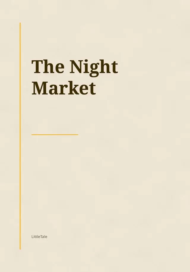 The Night Market, the cover of the book you get