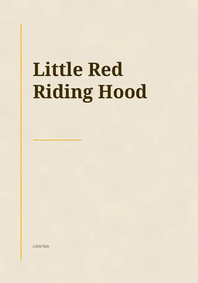 Little Red Riding Hood, the cover of the book you get
