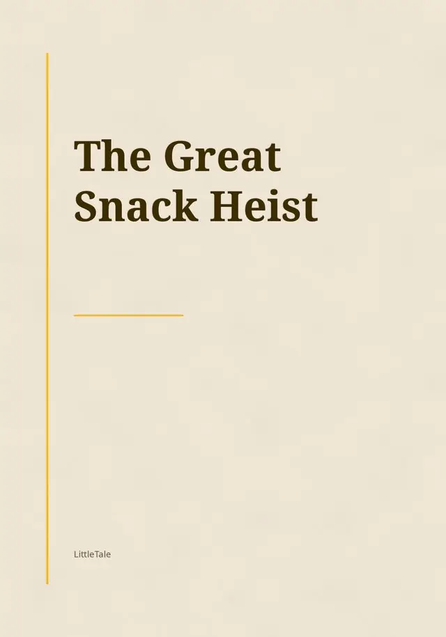 The Great Snack Heist, the cover of the book you get