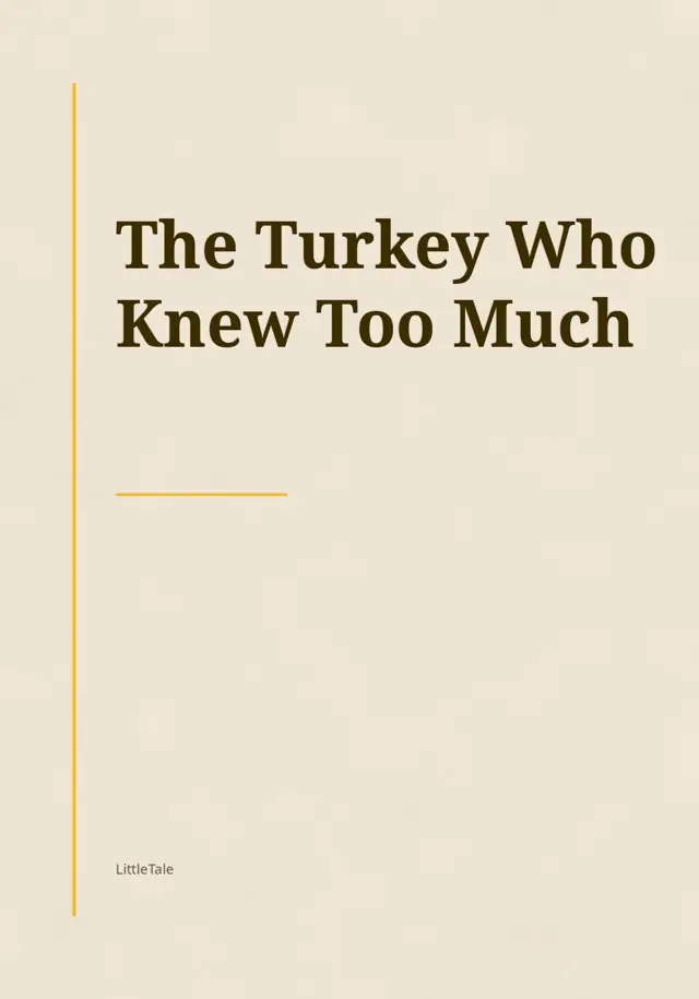 The Turkey Who Knew Too Much, the cover of the book you get
