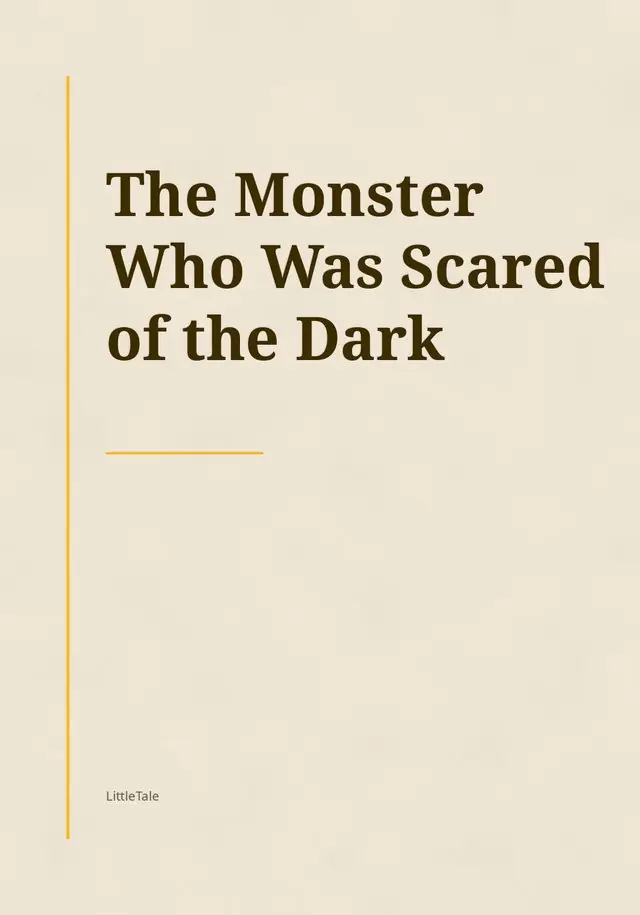 The Monster Who Was Scared of the Dark, the cover of the book you get