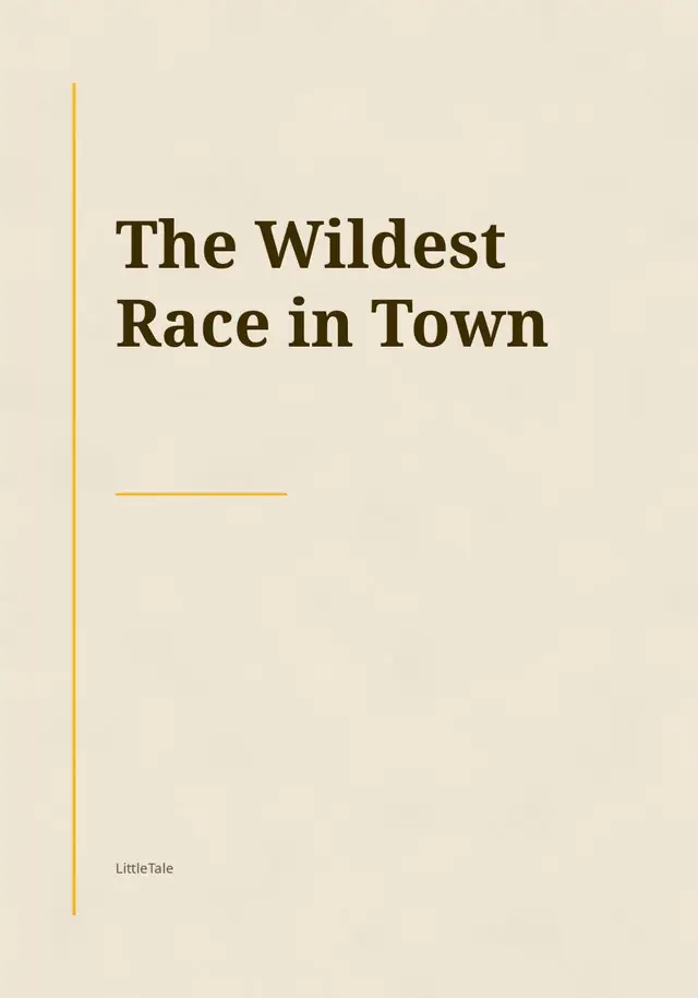 The Wildest Race in Town, the cover of the book you get