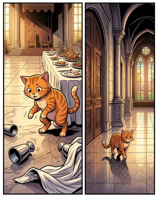 The same character on a page of the book