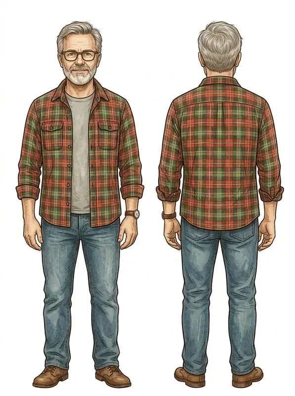 The character drawn from that photograph