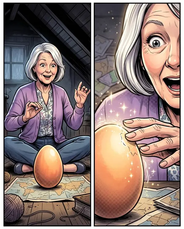 The same character on a page of the book