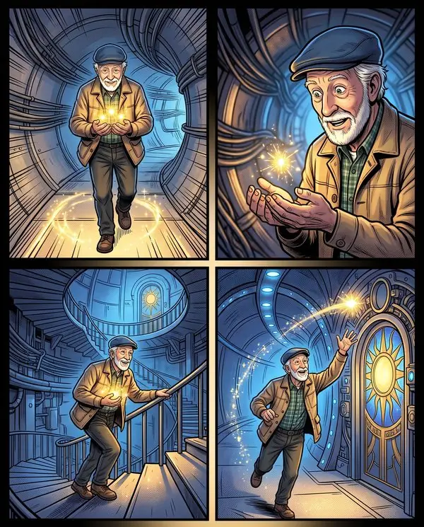 Page from a finished copy of The Sleeping Giant