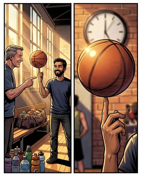 Page from a finished copy of One More Round