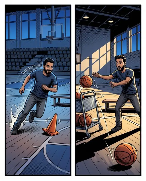 Page from a finished copy of One More Round