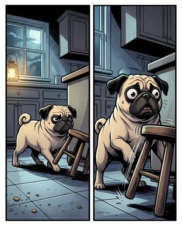 Page from a finished copy of The Great Snack Heist