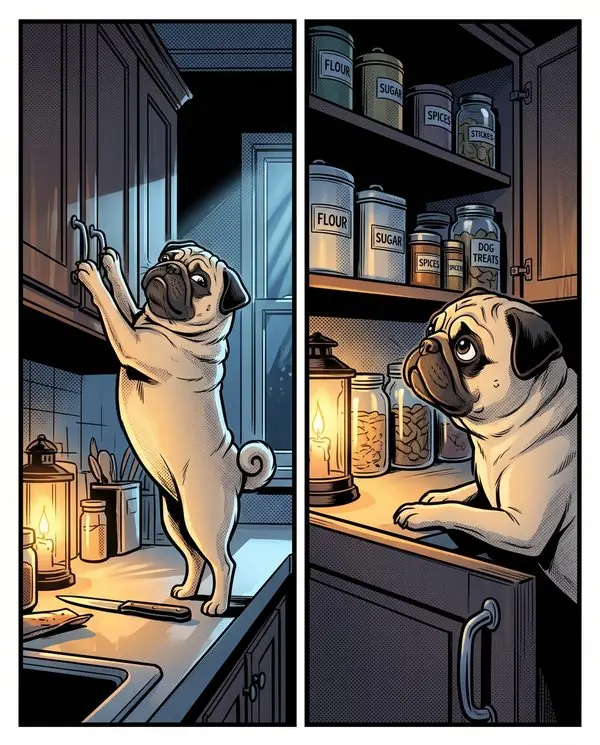 Page from a finished copy of The Great Snack Heist