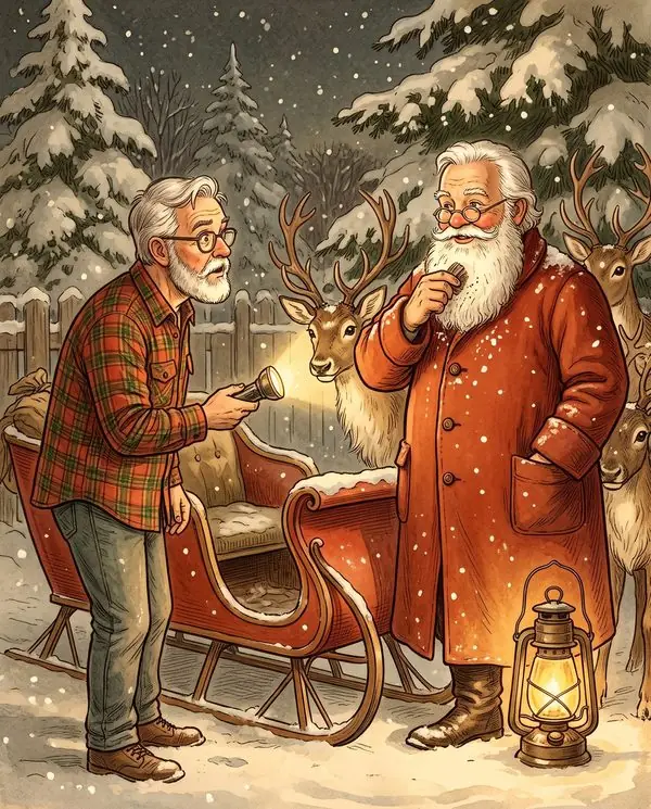 Page from a finished copy of The Sleigh in the Backyard