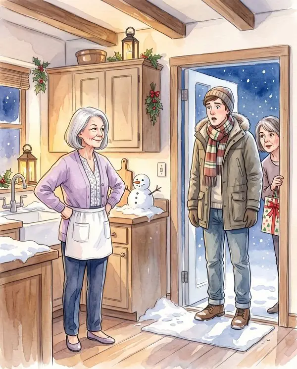 Page from a finished copy of Snow in the Kitchen